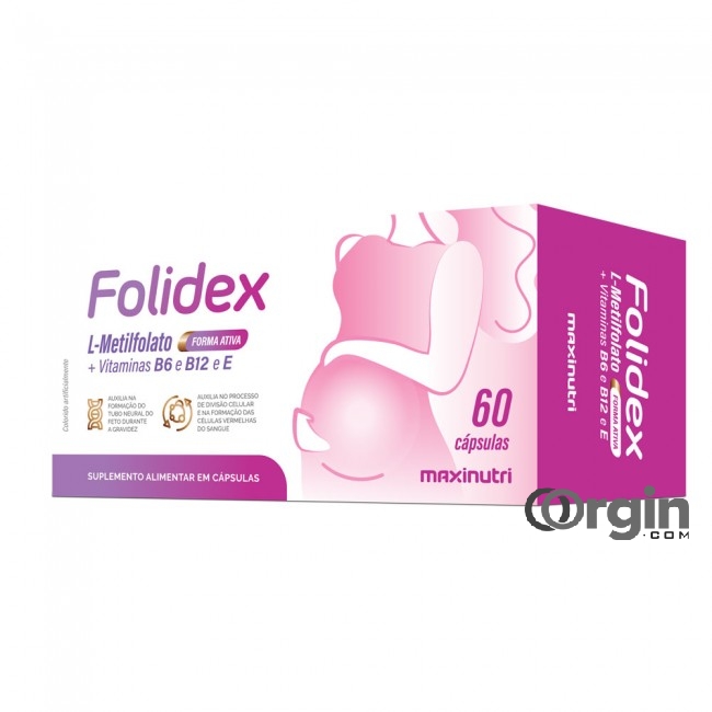 Folidex Methylfolate 420mcg g + Vitamins B6-B12-E 60 Capsules