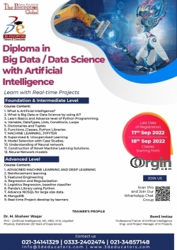 Diploma in Big Data / Data Science with AI - Artificial Intelligence T