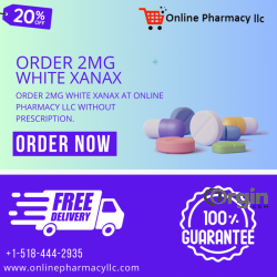 Get 2mg white Xanax online in USA From Online Pharmacy LLC .